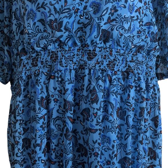 Old Navy Women's Maxi Dress Size XXL Floral Boho Smocked Waist Peasant Cottage - Picture 8 of 11